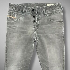 Diesel Jeans Men 29x30 Gray Shioner Slim Skinny Stretch Grunge Modern‎ 0699P